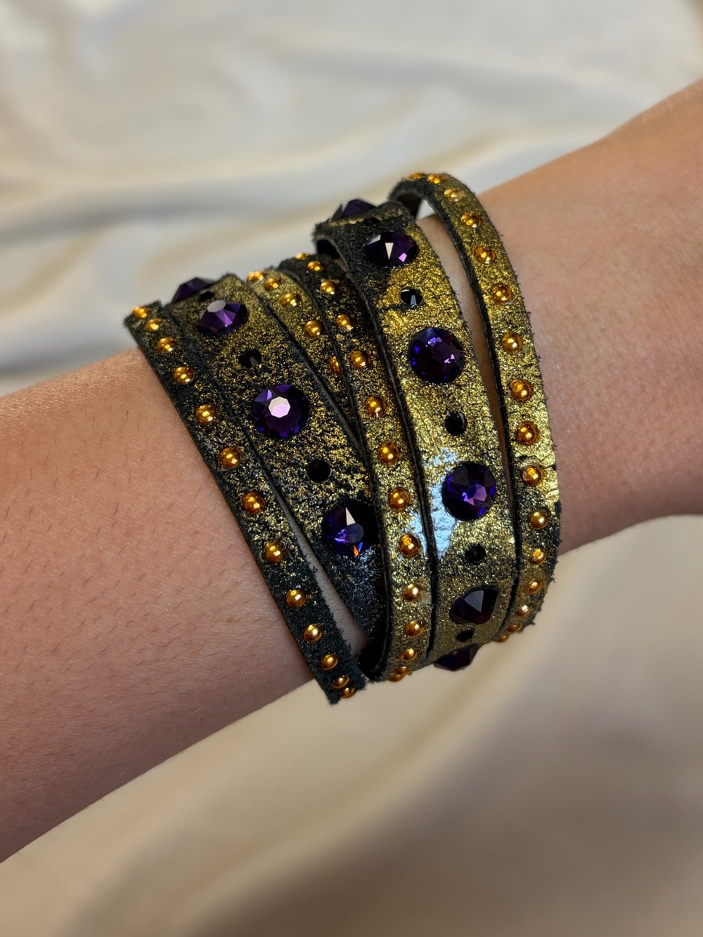 Caroline Rocha Handcrafted Bracelet with Swarovski Crystals
